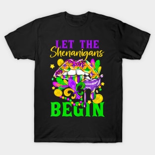 Mardi Gras Lips Let The Shenanigans Begin Kids Men Women T-Shirt